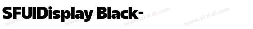SFUIDisplay Black字体转换
